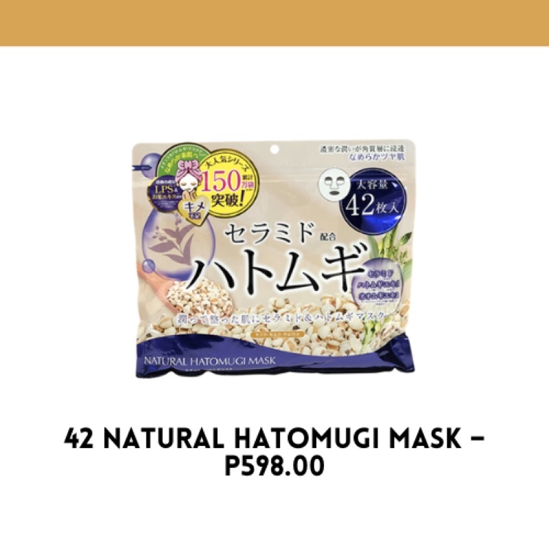 42 Natural Hatomugi Mask Shopee Philippines