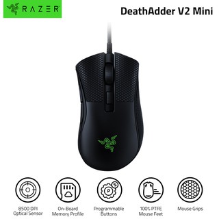 Razer DeathAdder V2 Mini Ergonomic Wired Gaming Mouse with Mouse Grip Tapes