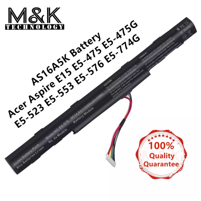 MK BATTERY AS16A5K Battery for Acer Aspire E15 E5-475 E5-475G E5-523 E5 ...