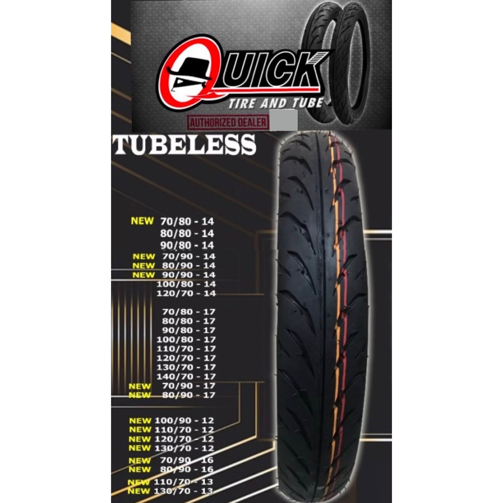 Quick Tire Tubeless By14 Shopee Philippines