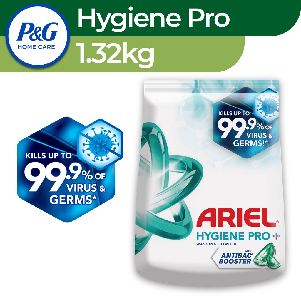 Ariel Detox With Hygiene Booster Powder Detergent (1.32kg) Shopee