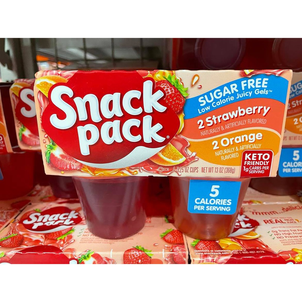 Snack Pack Low Calorie Juicy Gels Sugar Free Fruit Gelatin Diabetic Friendly Keto Low Carb