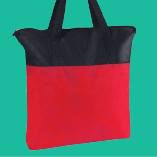 red mini tote bag