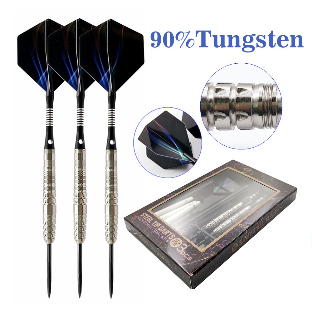 2 Sets of Steel Tip Darts Tungsten Barrel Aluminium Shafts Professional Dart Set 