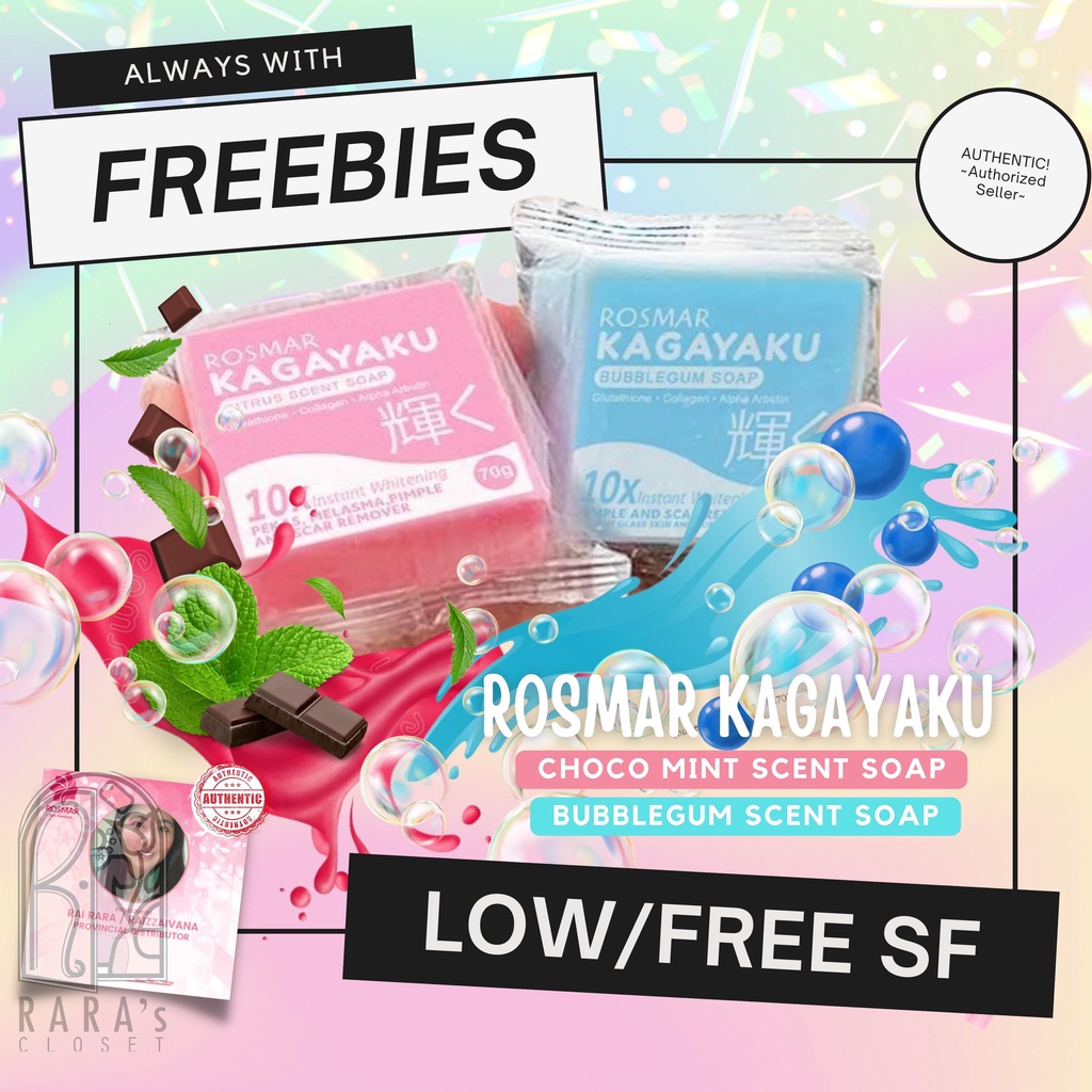 Rosmar 1 BAR Kagayaku Pink and Blue Soap Citrus, Choco Mint Scent