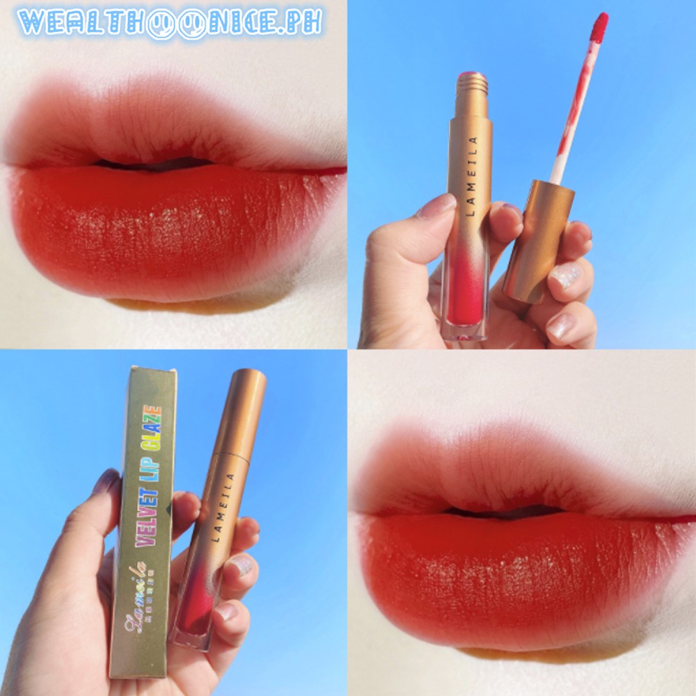 Lameila Liquid Matte Lipstick Moisturising Long Lasting 6 Colors Lip