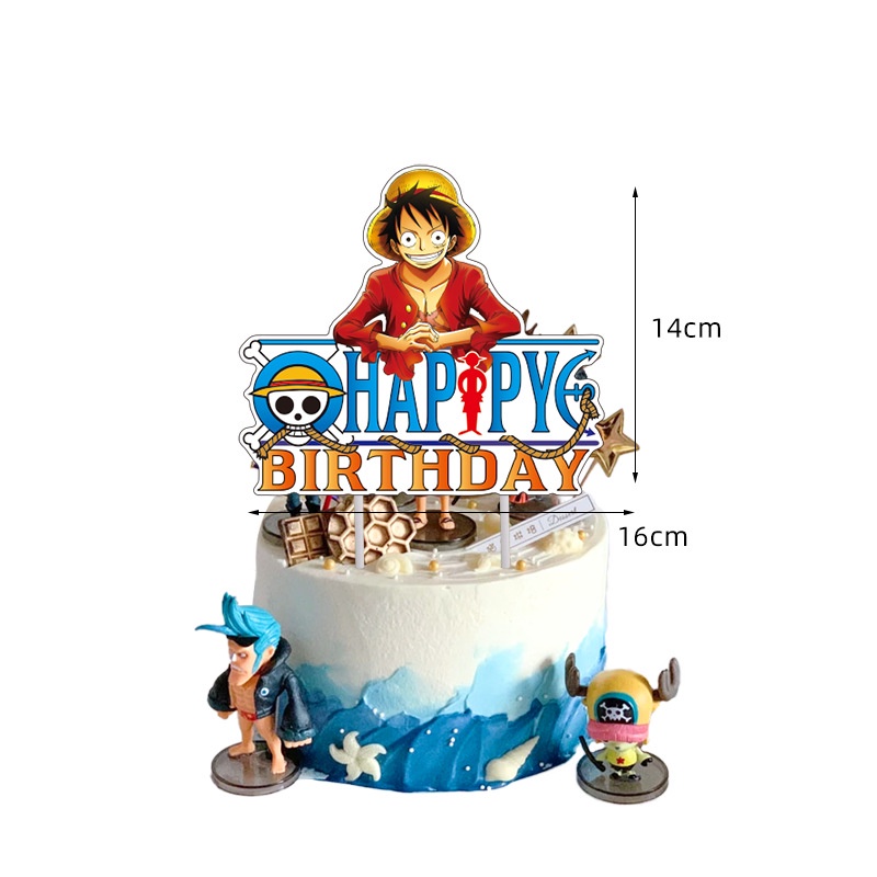 58pcs One Piece Theme Luffy Birthday Party Decoration Set Banner Cake Topper Balloon Kids Baby Shower Birthday Party Needs Shopee Philippines