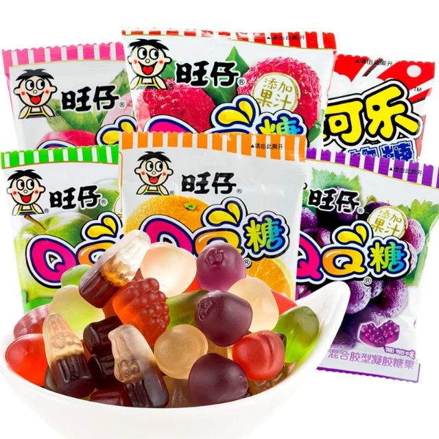 Want want Wangzai QQ Sweet Soft Fruit Gummy Candy Assorted Flavor 20g