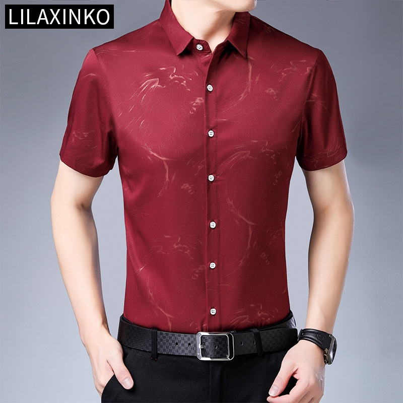 mens formal printed shirts