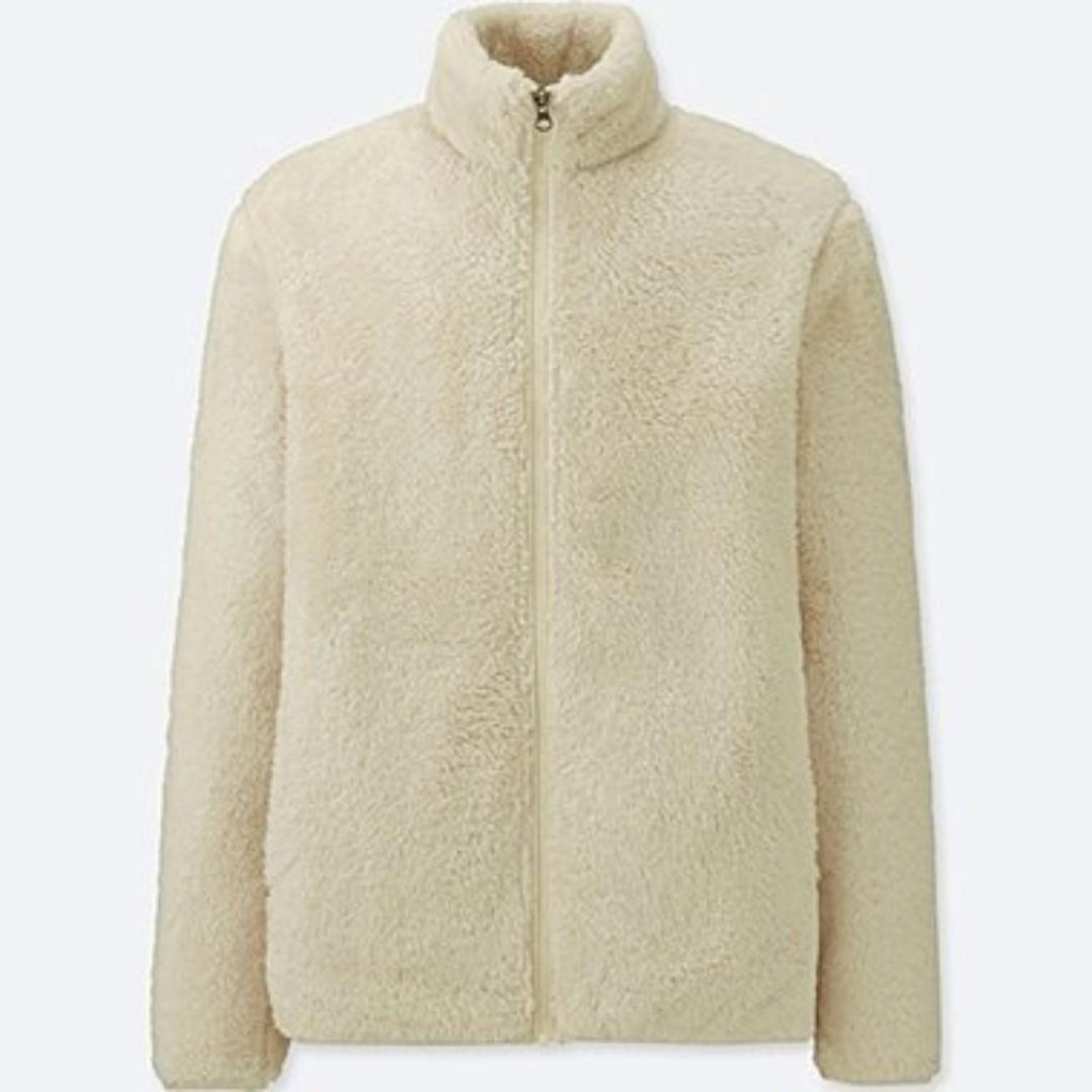  Uniqlo  Cream Fleece Jacket Shopee  Philippines