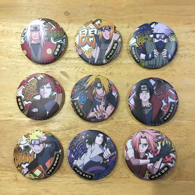 Naruto Shippuden Button Pins ( Matte ) Shopee Philippines