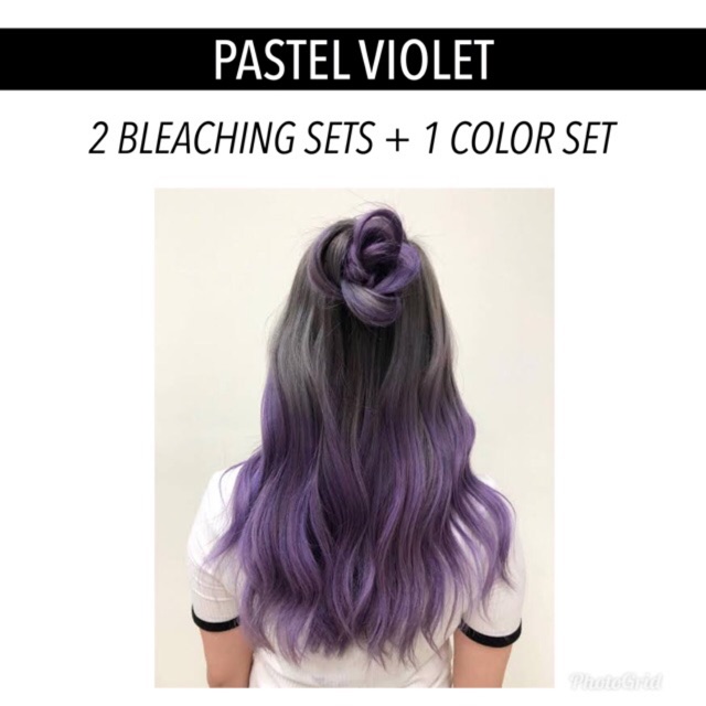 Pastel Violet Hair Color With Bleaching Set Shopee Philippines