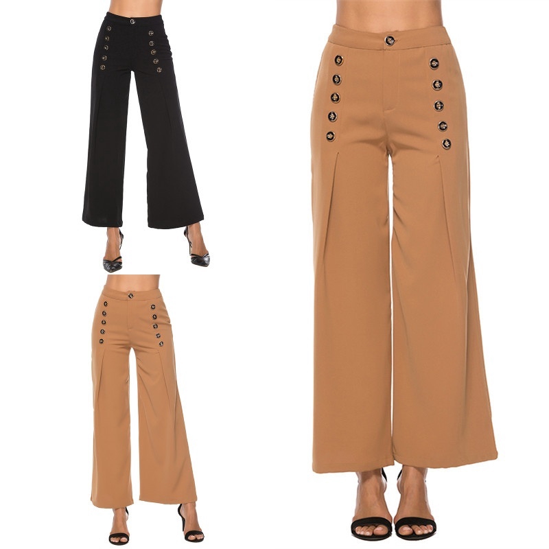 straight flared trousers