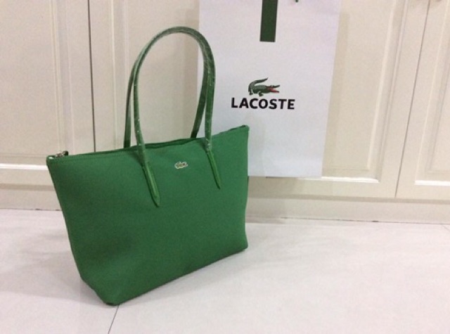 lacoste tote bag green