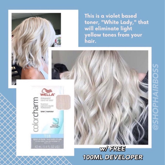 Wella Color Charm T Lightest Ash Blonde Toner W FREE Ml Developer Shopee Philippines