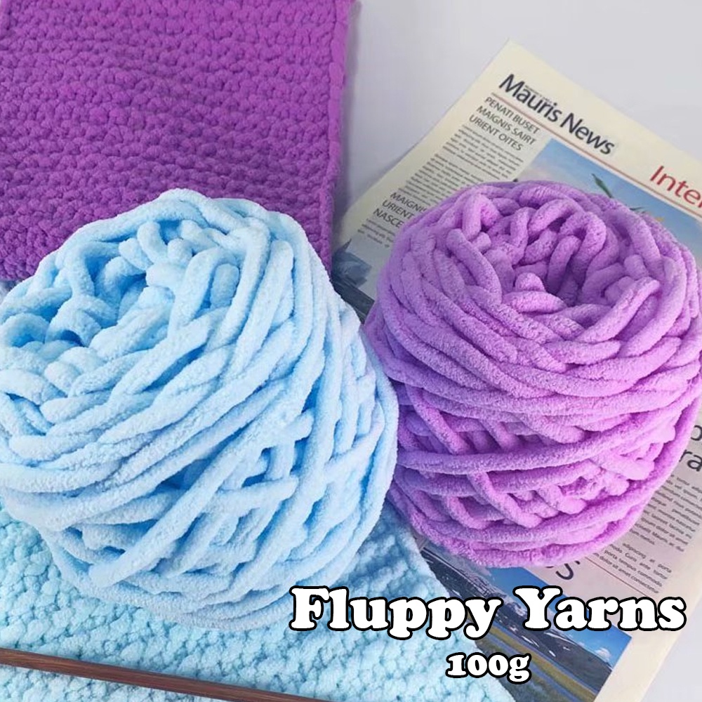 Happy Moms, 100g Yarn Colored Chunky Chenille Yarn Fluffy Yarn Crochet