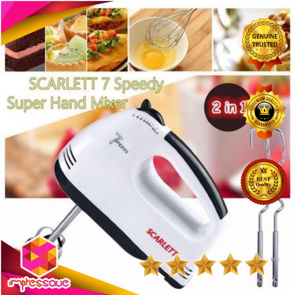 Scarlett Hand Mixer Professional Electric Whisks Hand Mixer 7 Speed