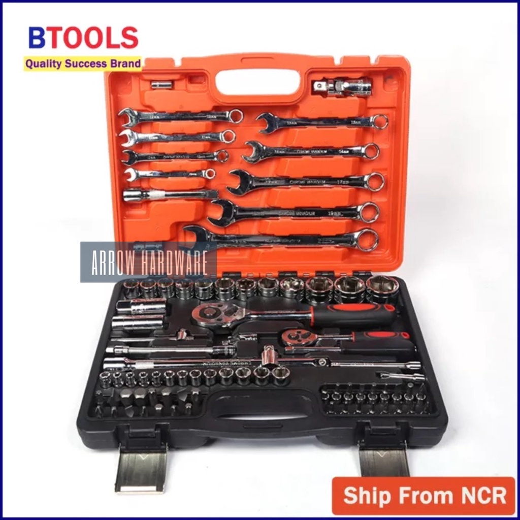 Piggy 82 PCS Tools Socket Wrench Set Car Tools Set Torque Wrench Tool