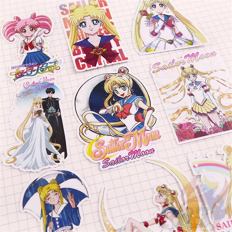 sailor moon japanese anime 3 sheets sailor moon stickers diy scrapbooking diary stationery anime gift