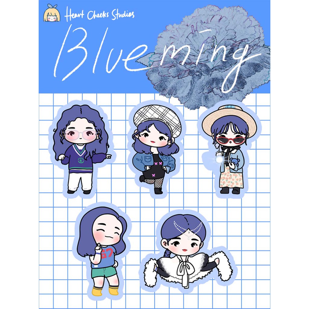 IU Blueming STICKER  PACK FANART KPOP  PLANNER BUJO 