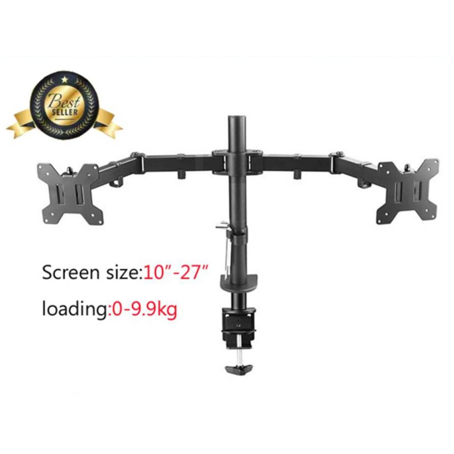 Dual LED Monitor Mount with Cclamp and Grommet options BeeCost
