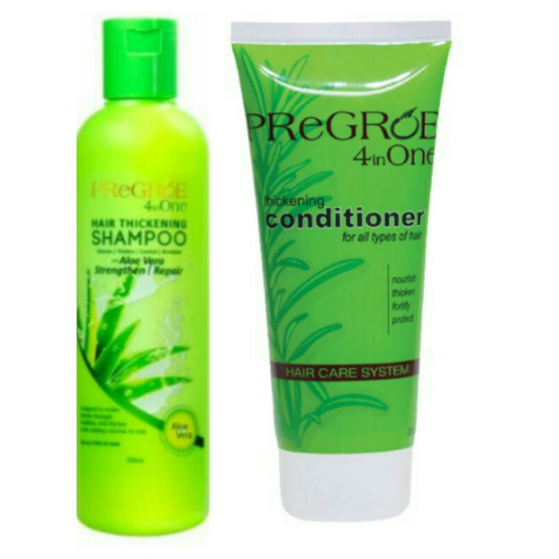 Pregroe 4 in 1 Hair Thickening Aloe Vera Shampoo 250ML/Conditioner
