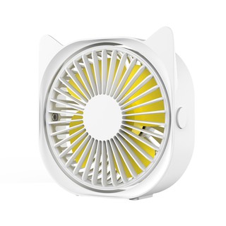 800Mah Battery USB Cable Portable Mini Fanmini Electric Fan Outdoor Student Desktop USB with Base Led Light@Green/_Fan