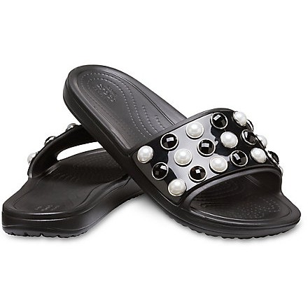 crocs with pearls