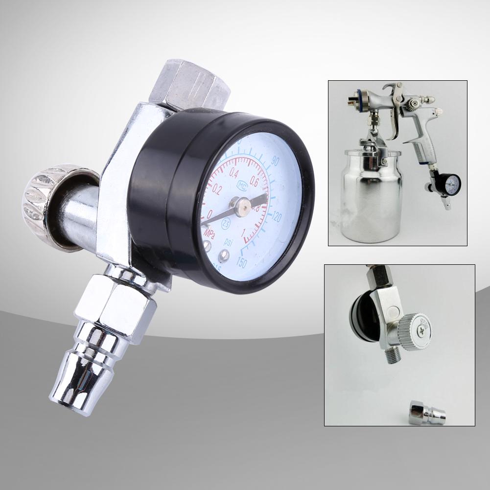 Mini Adjustable Spray Gun Air Regulator With Pressure Gauge | Shopee