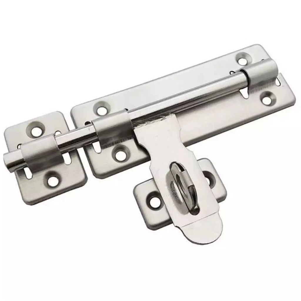 8 inches Stainless Steel Door Lock with Screws Barrel Bolt Latch Padlock Clasp Set 8