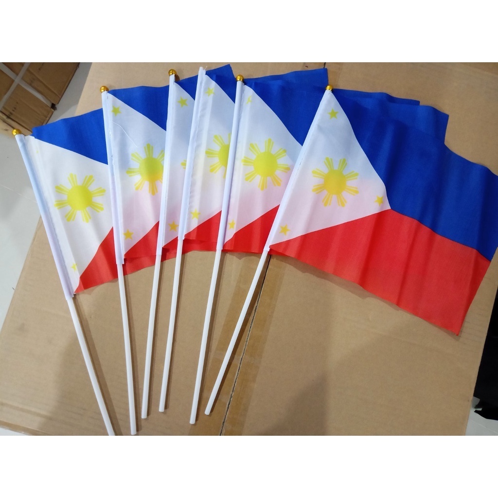 Small Philippine Flag Flaglets Flag Hand Stick With Plastic Stick 
