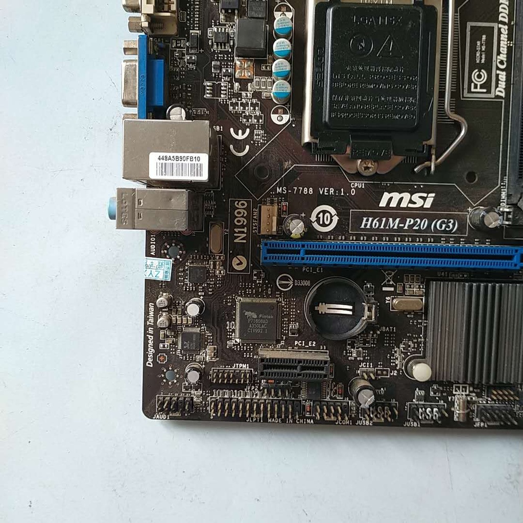 Msi H61m P20g3 Desktop Computer Motherboard Lga 1155 Ddr3 16gb For