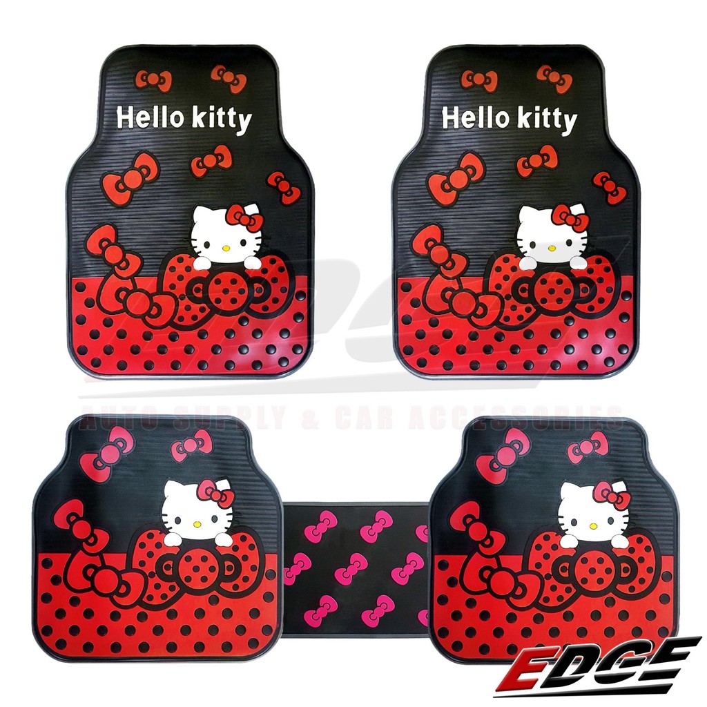 Rubber Matting Universal Kitty Design 9 5pcs Set Car Mat