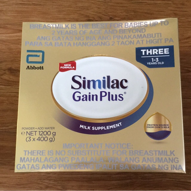 similac gain three