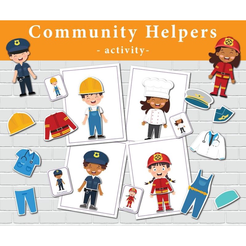 Community Helpers activity Card / Community Helper Matching / Matching