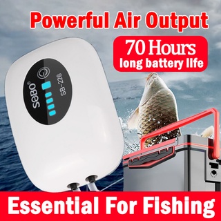 Long Battery Life Sobo Air Pump For Aquarium Fish Tank Portable Rechargeable Usb Fish Oxygen
