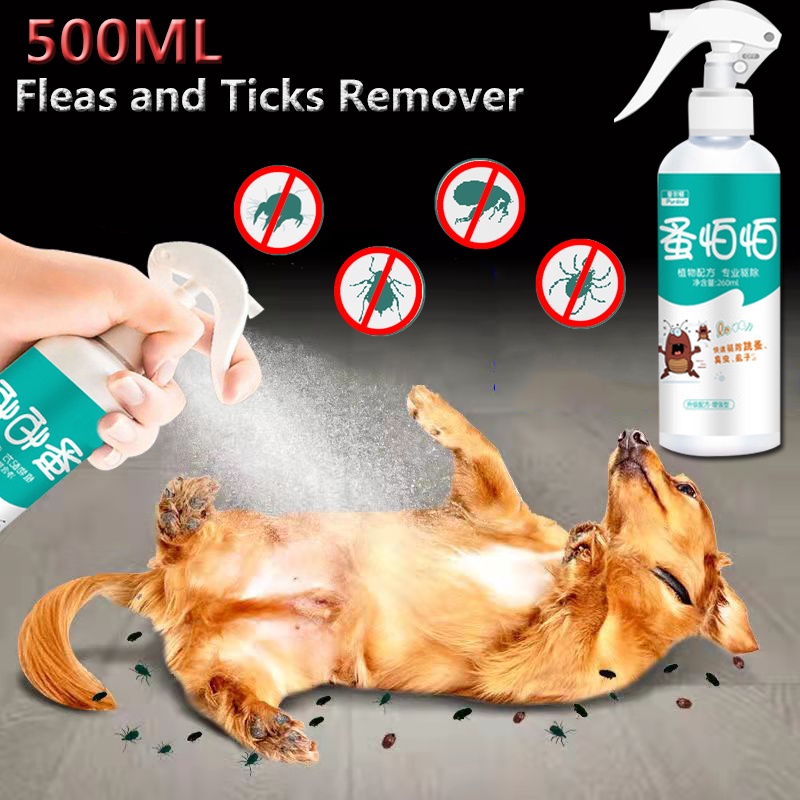 500ML Quick Elimination Pet Fleas and Ticks Remover for Household , Dog