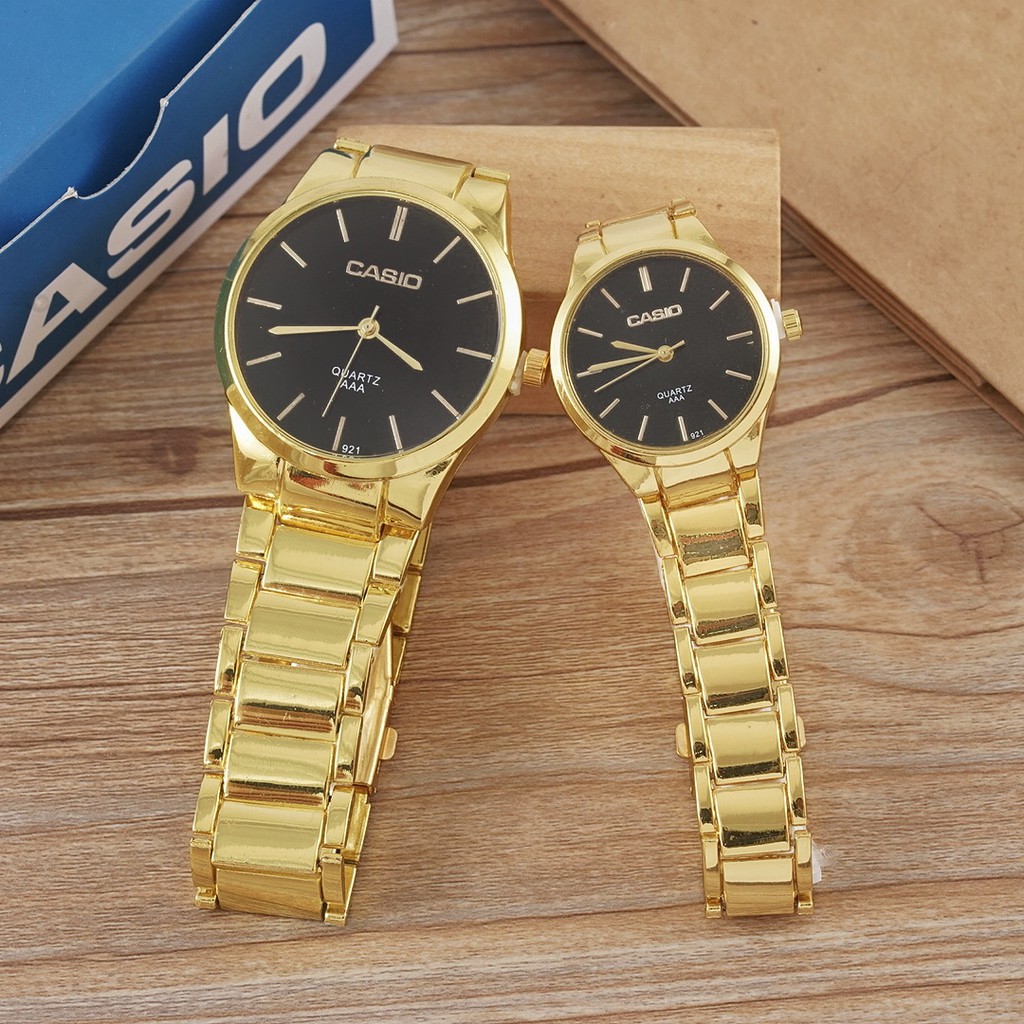 casio gold stainless steel watch