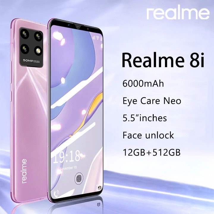 Realme 8i phone Triple Cameras Android 512G smartphone 5G Wifi Global
