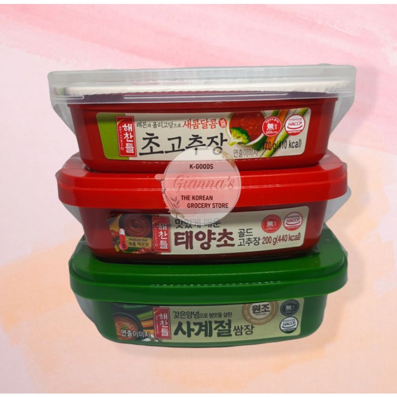 CJ Ssamjang 170g and Gochujang 200g (Seasoned Soybean Paste/Red Hot Chili Paste) Korea