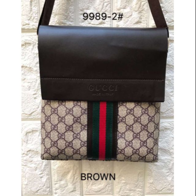Gucci Genuine Leather Sling Bag/ Satchel for Men | Shopee Philippines