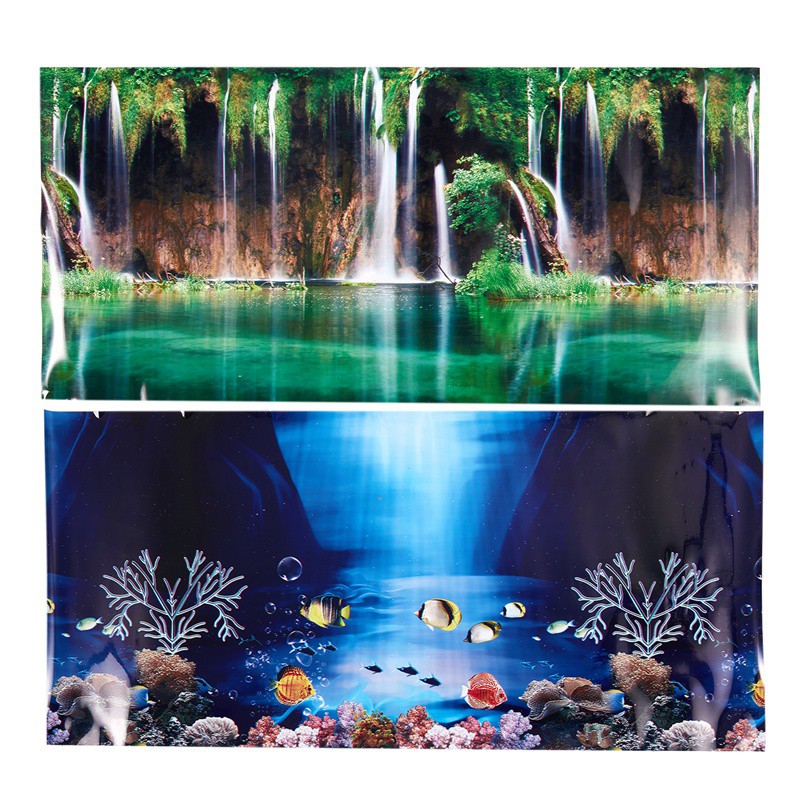 Blue Fresh Sea Background Aquarium Poster Fish Tank Background Shopee Philippines