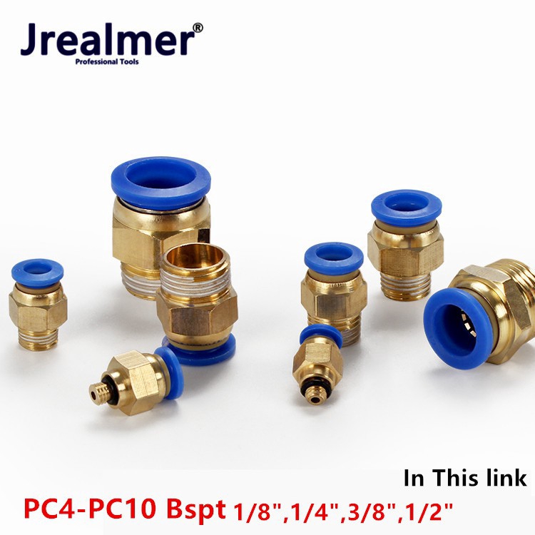 Pneumatic Fitting 4/6/8/10mm Bspt 1/8'' 1/4'' 3/8'' 1/2" Brass air