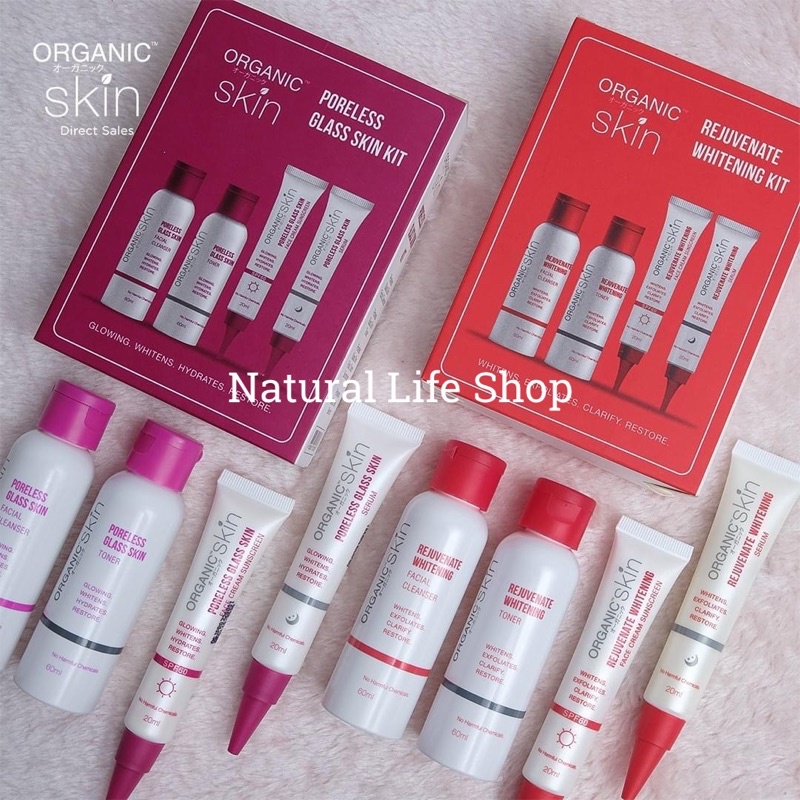 Organic Skin Japan Rejuvenate Whitening/ Poreless Glass Skin Set