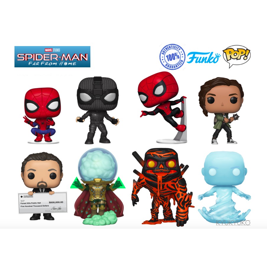 Funko Pop Spider-Man Far From Home MJ Happy Hogan Molten Man Mysterio  Stealth Hydro-Man | Shopee Philippines