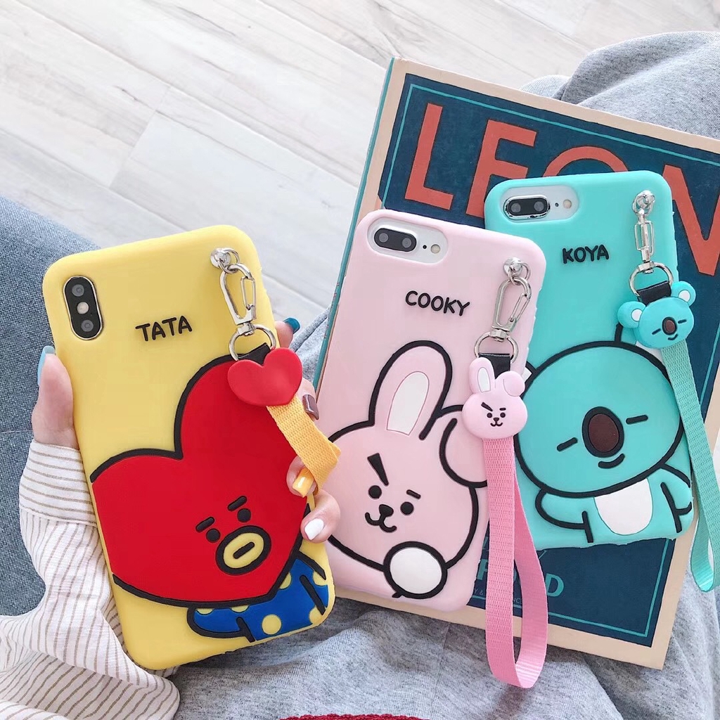 BTS BT21 Phone Case iPhone 11 Pro Max XR X 6 6s 7 8 Plus Tata Koya