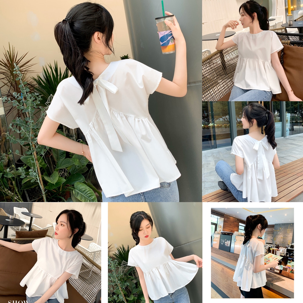 white casual blouse