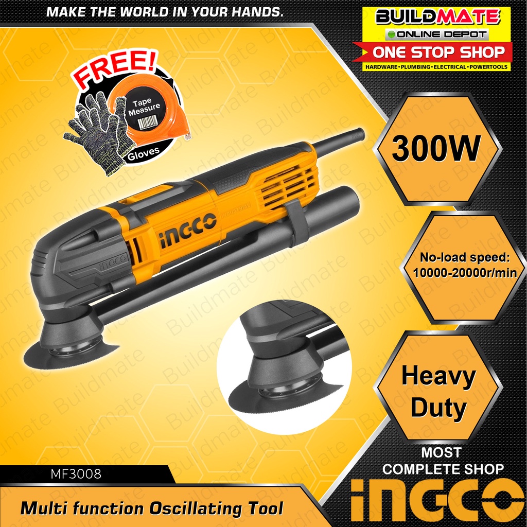 INGCO Multi function Oscillating Tool 300W MF3008 BUILDMATE •100