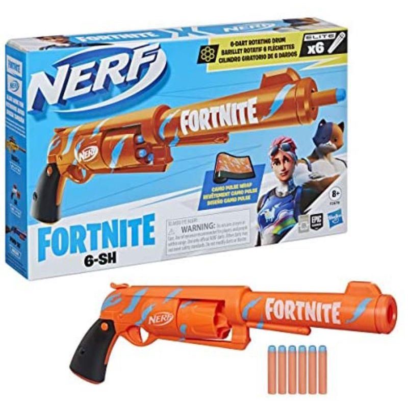 NERF FORTNITE 6-SH BLASTER (6 dart rotating barrel) | Shopee Philippines