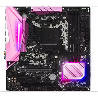 Asrock B450M Steel Legend Pink Edition B450 Ryzen AM4 MATX Motherboard ...